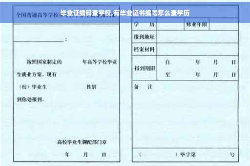 毕业证编码查学校,有毕业证书编号怎么查学历