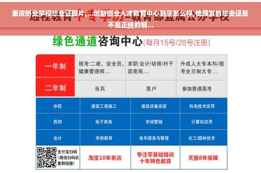 重庆创业学校毕业证图片,...创新创业人才教育中心到底怎么样,他颁发的毕业证是不是正统的啊...