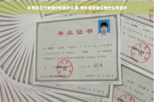 中专的三个专业分别有什么用-考中专毕业证考什么专业好