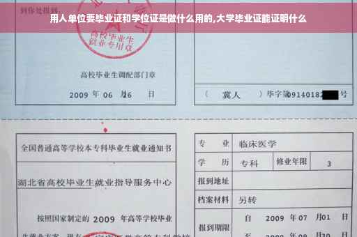 用人单位要毕业证和学位证是做什么用的,大学毕业证能证明什么