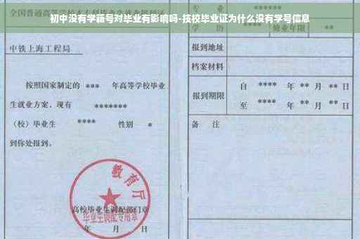 初中没有学籍号对毕业有影响吗-技校毕业证为什么没有学号信息