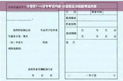 计算机1+x证书考试内容-计算机证书技能考试内容