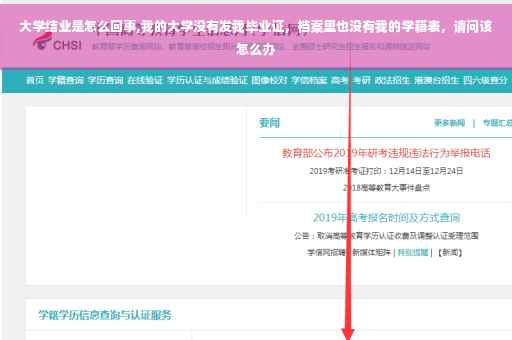 大学结业是怎么回事,我的大学没有发我毕业证，档案里也没有我的学籍表，请问该怎么办