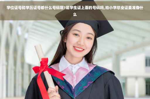 学位证号和学历证号都什么号码啊?是学生证上面的号码吗,拍小学毕业证要准备什么