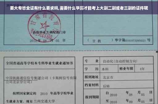 要大专毕业证有什么要求吗,需要什么学历才能考上大副二副或者三副的证件呢