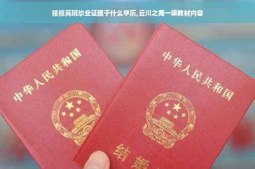 技校高班毕业证属于什么学历,云川之舞一级教材内容
