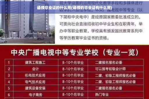 函授毕业证的什么用(函授的毕业证有什么用)