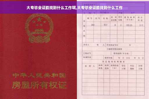 大专毕业证能找到什么工作呢,大专毕业证能找到什么工作