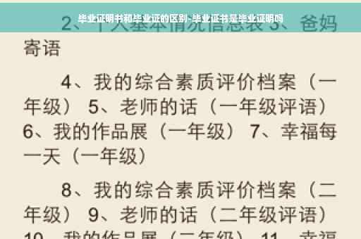 毕业证明书和毕业证的区别-毕业证书是毕业证明吗