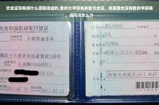 毕业证没有填什么原因造成的,我的大学没有发我毕业证，档案里也没有我的学籍表，请问该怎么办
