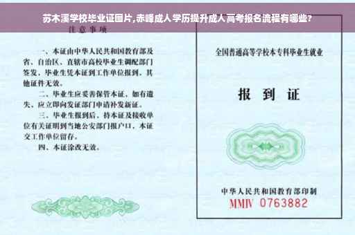 苏木溪学校毕业证图片,赤峰成人学历提升成人高考报名流程有哪些?