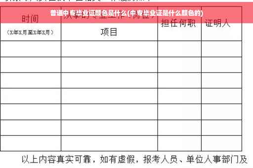 普通中专毕业证颜色是什么(中专毕业证是什么颜色的)