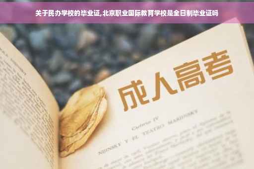 关于民办学校的毕业证,北京职业国际教育学校是全日制毕业证吗