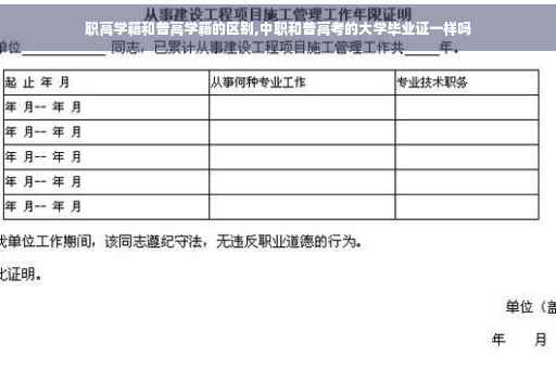 职高学籍和普高学籍的区别,中职和普高考的大学毕业证一样吗