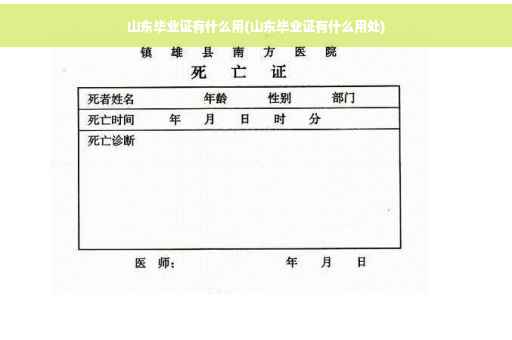 山东毕业证有什么用(山东毕业证有什么用处)