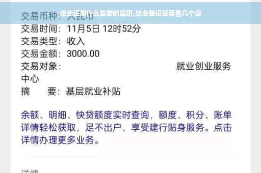 毕业证用什么类型的章印,毕业登记证要盖几个章