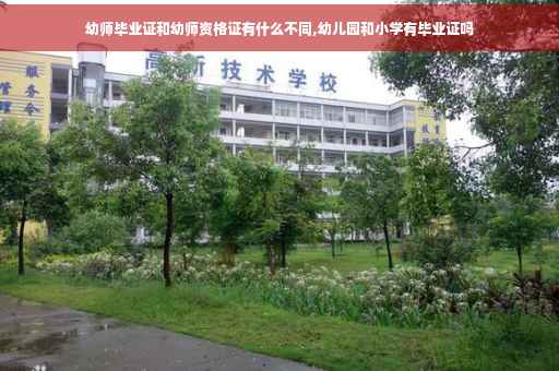 幼师毕业证和幼师资格证有什么不同,幼儿园和小学有毕业证吗