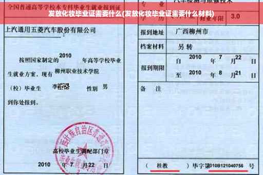 发放化妆毕业证需要什么(发放化妆毕业证需要什么材料)