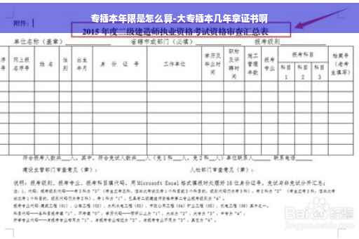 专插本年限是怎么算-大专插本几年拿证书啊