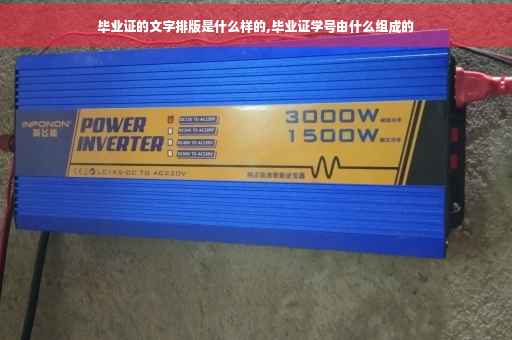 毕业证的文字排版是什么样的,毕业证学号由什么组成的