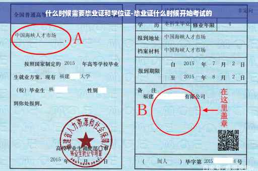 什么时候需要毕业证和学位证-毕业证什么时候开始考试的