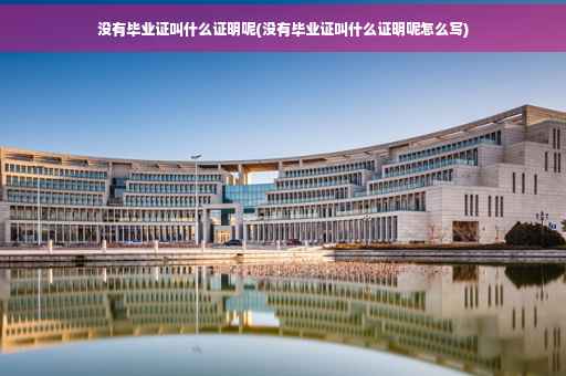 没有毕业证叫什么证明呢(没有毕业证叫什么证明呢怎么写)