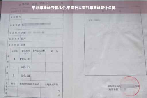 中职毕业证书有几个,中专升大专的毕业证是什么样