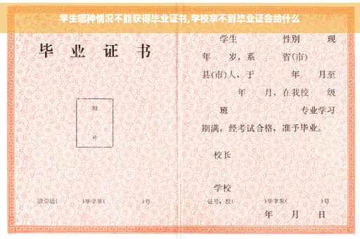 学生哪种情况不能获得毕业证书,学校拿不到毕业证会给什么