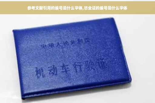 参考文献引用的编号是什么字体,毕业证的编号是什么字体