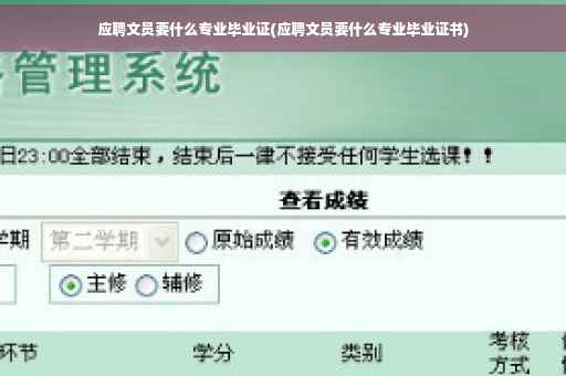 应聘文员要什么专业毕业证(应聘文员要什么专业毕业证书)