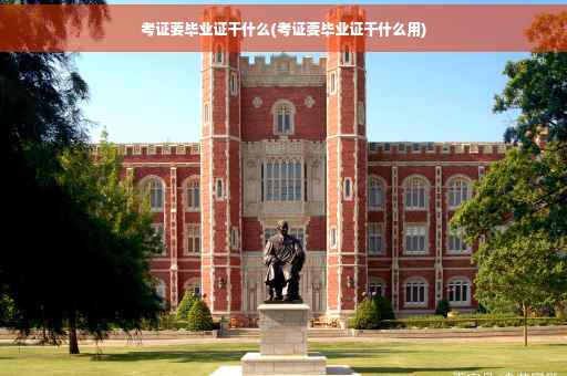 考证要毕业证干什么(考证要毕业证干什么用)
