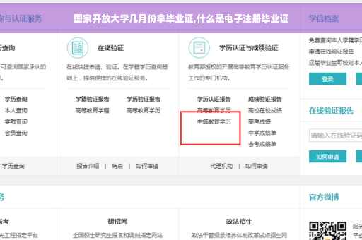 国家开放大学几月份拿毕业证,什么是电子注册毕业证 国家开放大学几月份拿毕业证,什么是电子注册毕业证