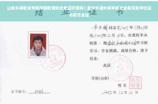 山东外事职业学院学前教育的毕业证好用吗?,重庆外语外事学院毕业有没有学位证书和毕业证