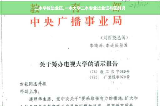 二本学校毕业证,一本大学二本专业毕业证有区别吗