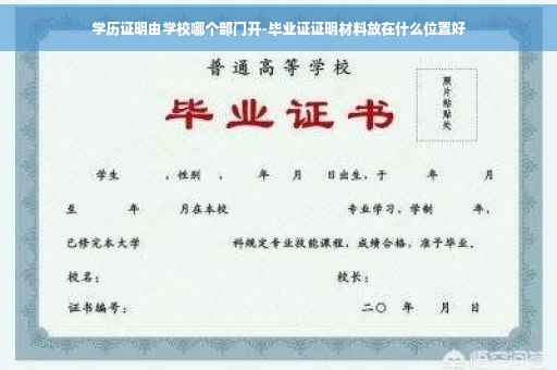 学历证明由学校哪个部门开-毕业证证明材料放在什么位置好