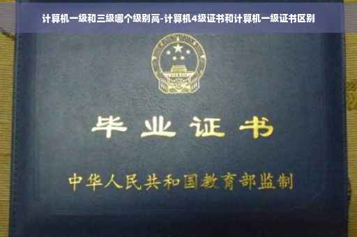 计算机一级和三级哪个级别高-计算机4级证书和计算机一级证书区别