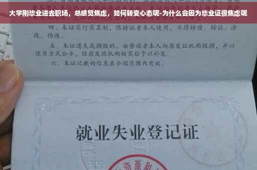 大学刚毕业进去职场，总感觉焦虑，如何转变心态呢-为什么会因为毕业证很焦虑呢