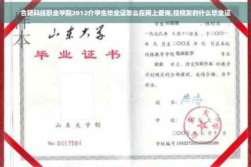 合肥科技职业学院2012介学生毕业证怎么在网上查询,技校发的什么毕业证