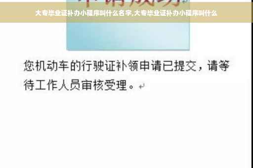 大专毕业证补办小程序叫什么名字,大专毕业证补办小程序叫什么
