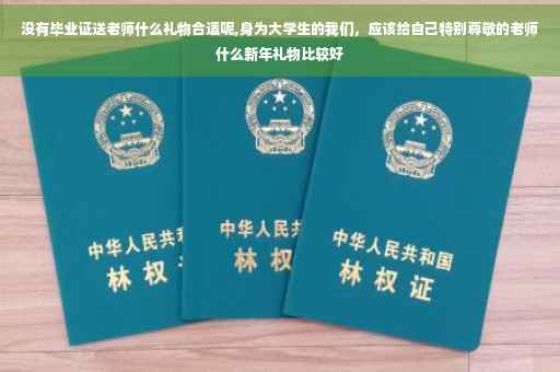 没有毕业证送老师什么礼物合适呢,身为大学生的我们，应该给自己特别尊敬的老师什么新年礼物比较好