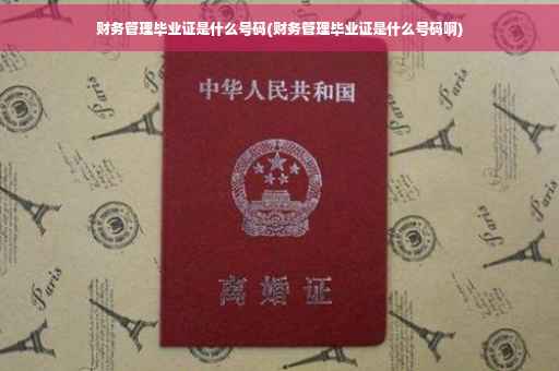 财务管理毕业证是什么号码(财务管理毕业证是什么号码啊)