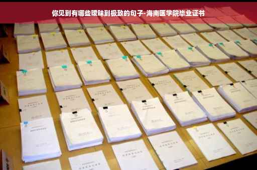 你见到有哪些暧昧到极致的句子-海南医学院毕业证书