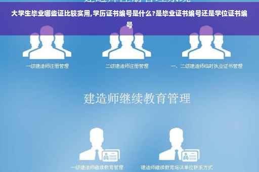 大学生毕业哪些证比较实用,学历证书编号是什么?是毕业证书编号还是学位证书编号