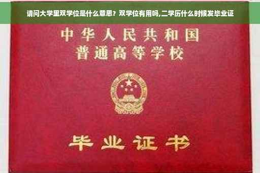 请问大学里双学位是什么意思？双学位有用吗,二学历什么时候发毕业证