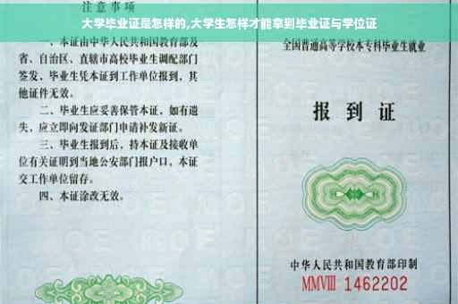 大学毕业证是怎样的,大学生怎样才能拿到毕业证与学位证