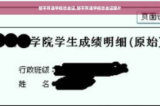 邹平双语学校毕业证,邹平双语学校毕业证图片