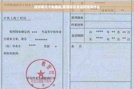 证件照尺寸有哪些,陕西省毕业证规格是什么