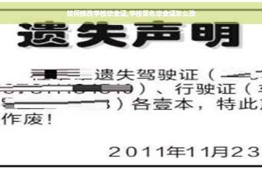 如何修改学校毕业证,学校更名毕业证怎么改