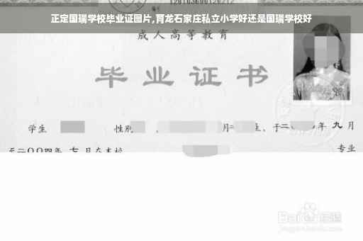 正定国瑞学校毕业证图片,育龙石家庄私立小学好还是国瑞学校好