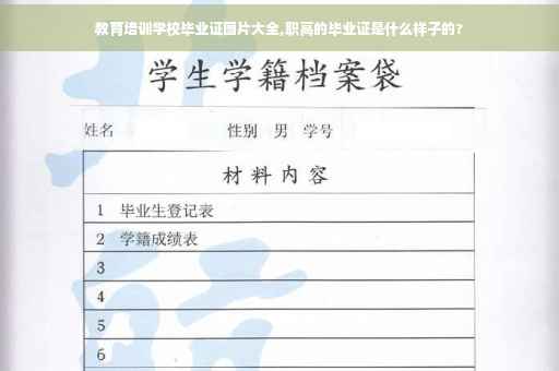 教育培训学校毕业证图片大全,职高的毕业证是什么样子的?